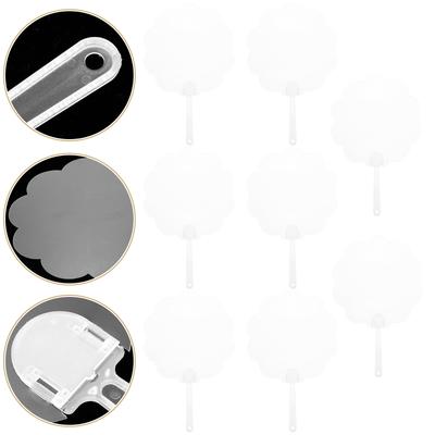 8Pc Blank Fans DIY Painting Fans Transparent Graffiti Fan Handicrafts Supplies Kids Blank Painting Fans PVC Graffiti Fans Summer