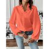 IHUASU Women's Fashion Casual Autumn Winter Long Sleeve V-Neck Blouses & Shirts Elegant