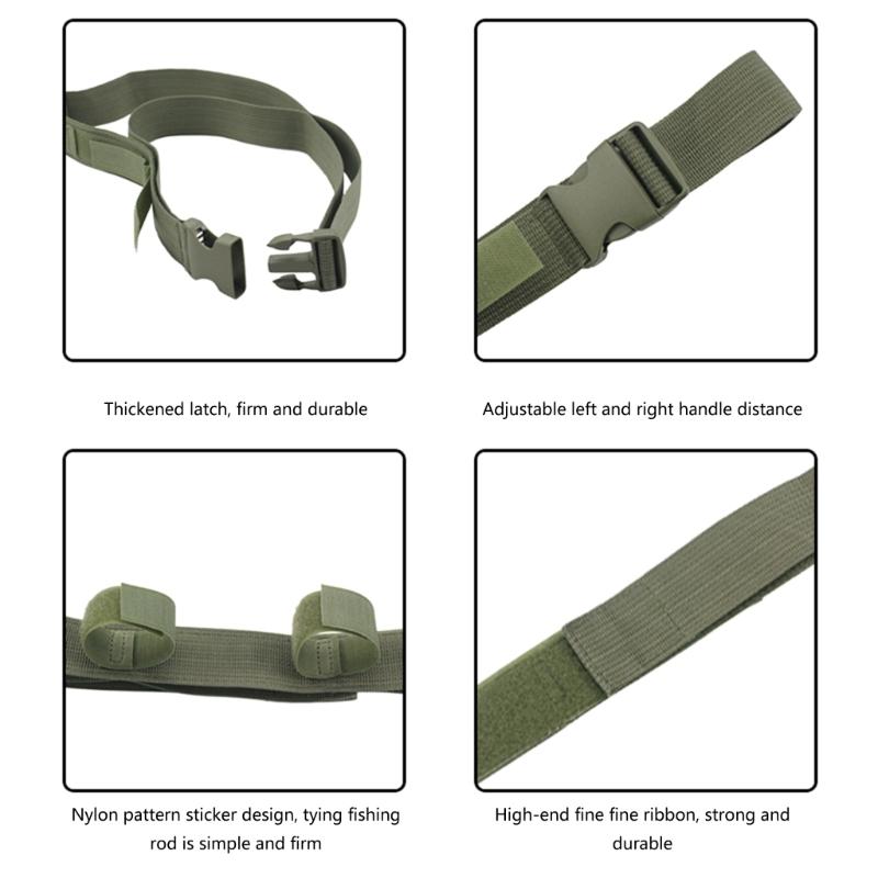 Adjustable Fishing Rod Holder Car Fixed Belt Fishing Rod Strap Fishing Rod Rack