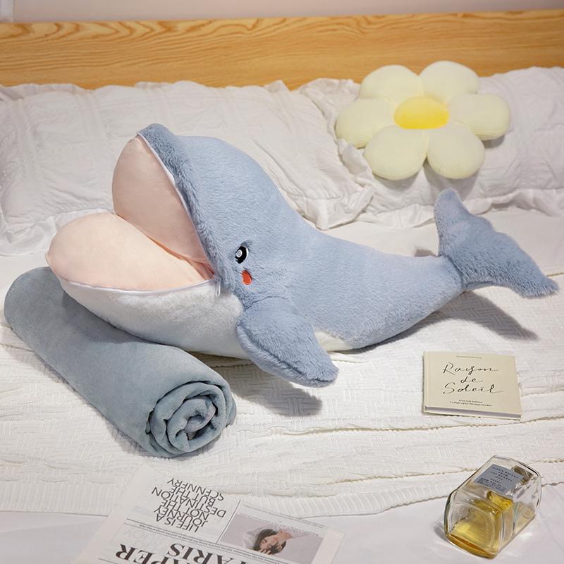 Cute Whale Plush Toys Lovely Soft Stuffed Cartoon Doll Pillow Funny Animals Sofs Home Decoration Sleeping Pillow Birthday Gifts