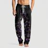 Men's Knitted Fashion Print Pocket Casual Pants Pajama Pants