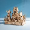 3D Stereo Wooden Halloween House Puzzle - Educational DIY Toy for Kids