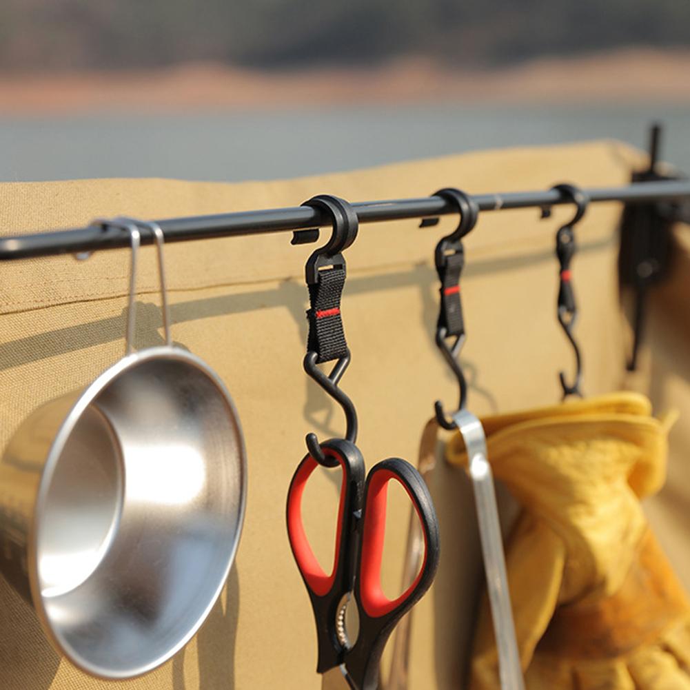 10Pcs Camping Storage Hook Z-Shaped Clothing Organizer Hook Multi-Purpose DIY Hiking Camping Supplies