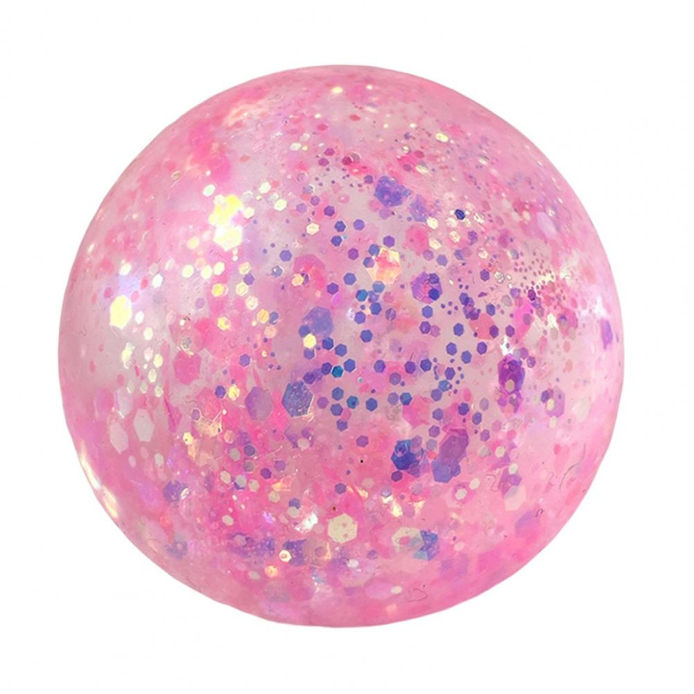 Anti-Stress Ball Soft Slow Rebound Sequins Maltose Ball Pinch  Stress Relief Elastic Squeezing Colored Ball Decompression