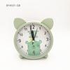 Short Eared Clock Cartoon Clock Face Children's Alarm Clock Metal Table Clock  Student Bedside Mute Night Light Clock