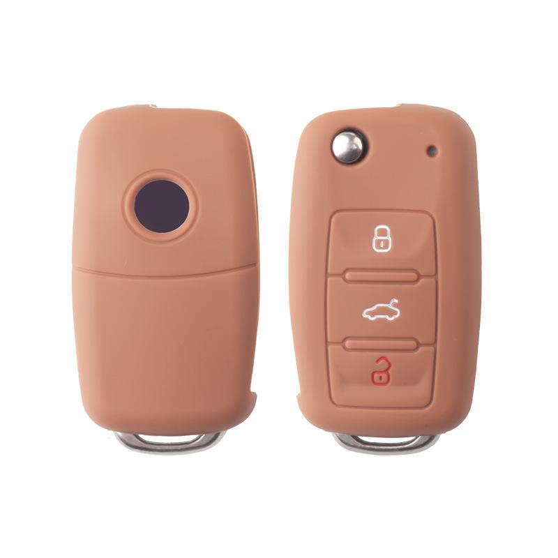 Suitable for Volkswagen Bora Santana Golf Car Silicone Key Cover Soft Rubber Key Bag Remote Control Protective Cover