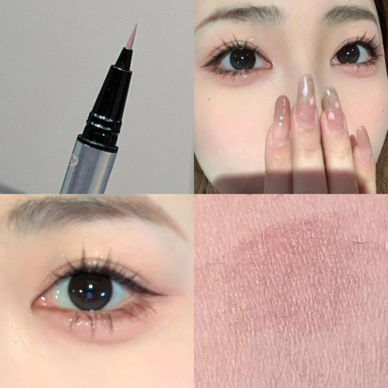 

Herorange Waterproof Liquid Eyeliner, Black Brown Quick-Drying, Anti-Smudge, Anti-Sweat, Long-Lasting Eye-Slimming рожевий