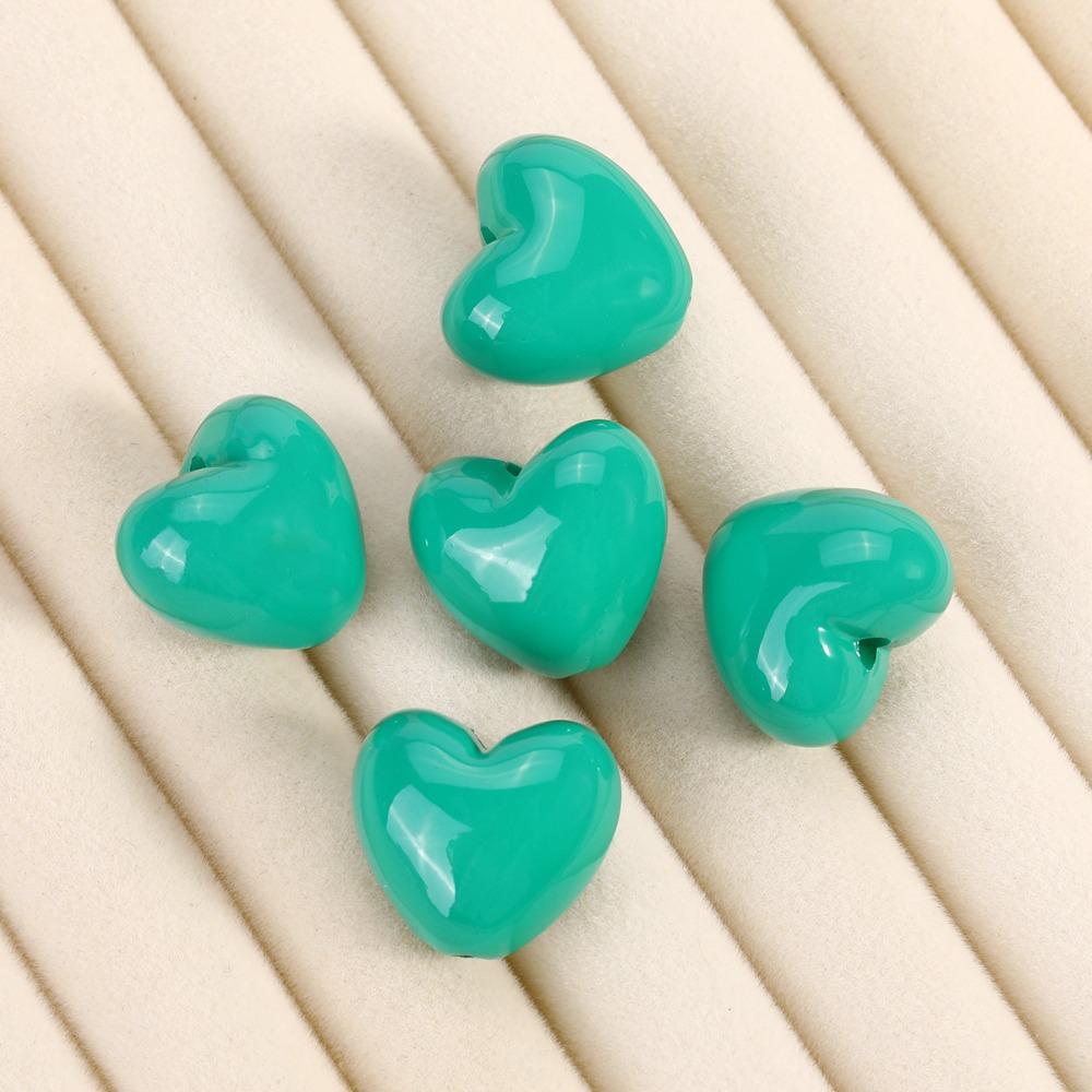 10pcs Multipurpose Heart Shape Beads Acrylic Craft Beads DIY Spacer Beads Craft Supplies