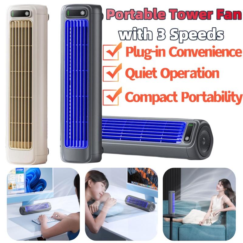 Air Cooling Fan Portable Fan Electric Fan Air Conditioner Fan Quiet Wall Mount Desk Fan Tower Fan 3 Speed Rechargeable for Home