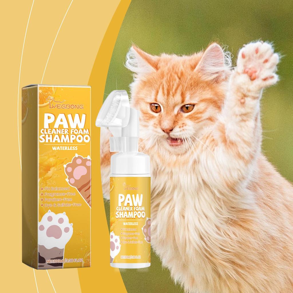 Yegbong Pet Paw Foam Cleaner Pet Cleaning Care Moisturizing Nourishing Moisturizing Cat and Dog Paws