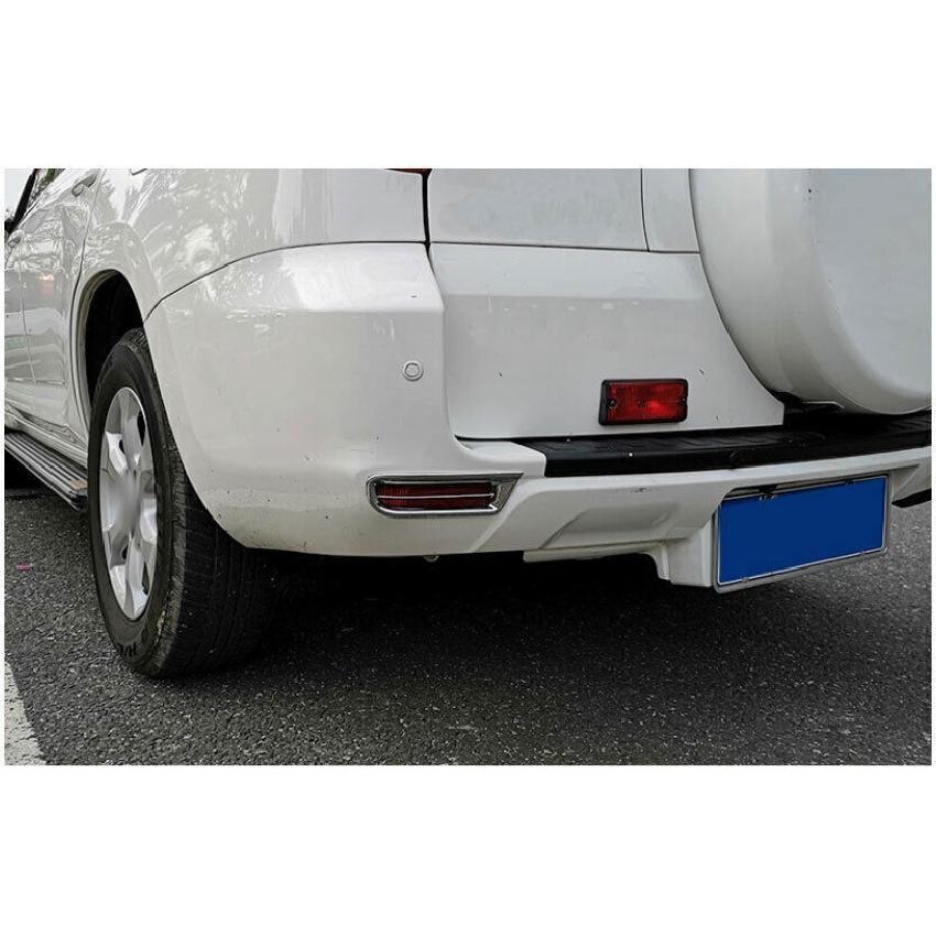 For Toyota RAV4 09-12 Chrome Silver Rear Fog Light Lamp Eyelid Molding Trim