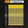 Mini Assorted Steel File Set: Triangular & Flat Files for Metal & Wood Grinding