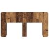 Headboard Cabinet with Storage Reclaimed Wood Effect Wood Based Material