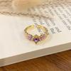 New Chinese Enamel Oil Pattern Ring Light Luxury High Sense Internet Celebrity Foreign Style Versatile Ring