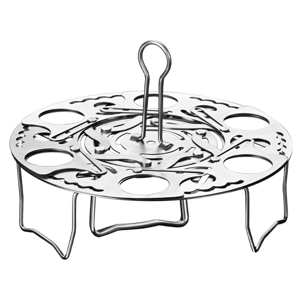 Removable Handle Rotating Scalable Steamer Foldable Steaming Rack Durable Steaming Basket  Dumpling