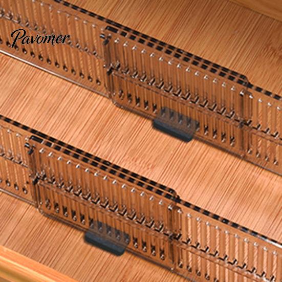 Adjustable Drawer Divider Clear Organizer Expandable Separator with Easy Installation for Clothes Baby Utensils Cutlery Bedroom Kitchen Organization