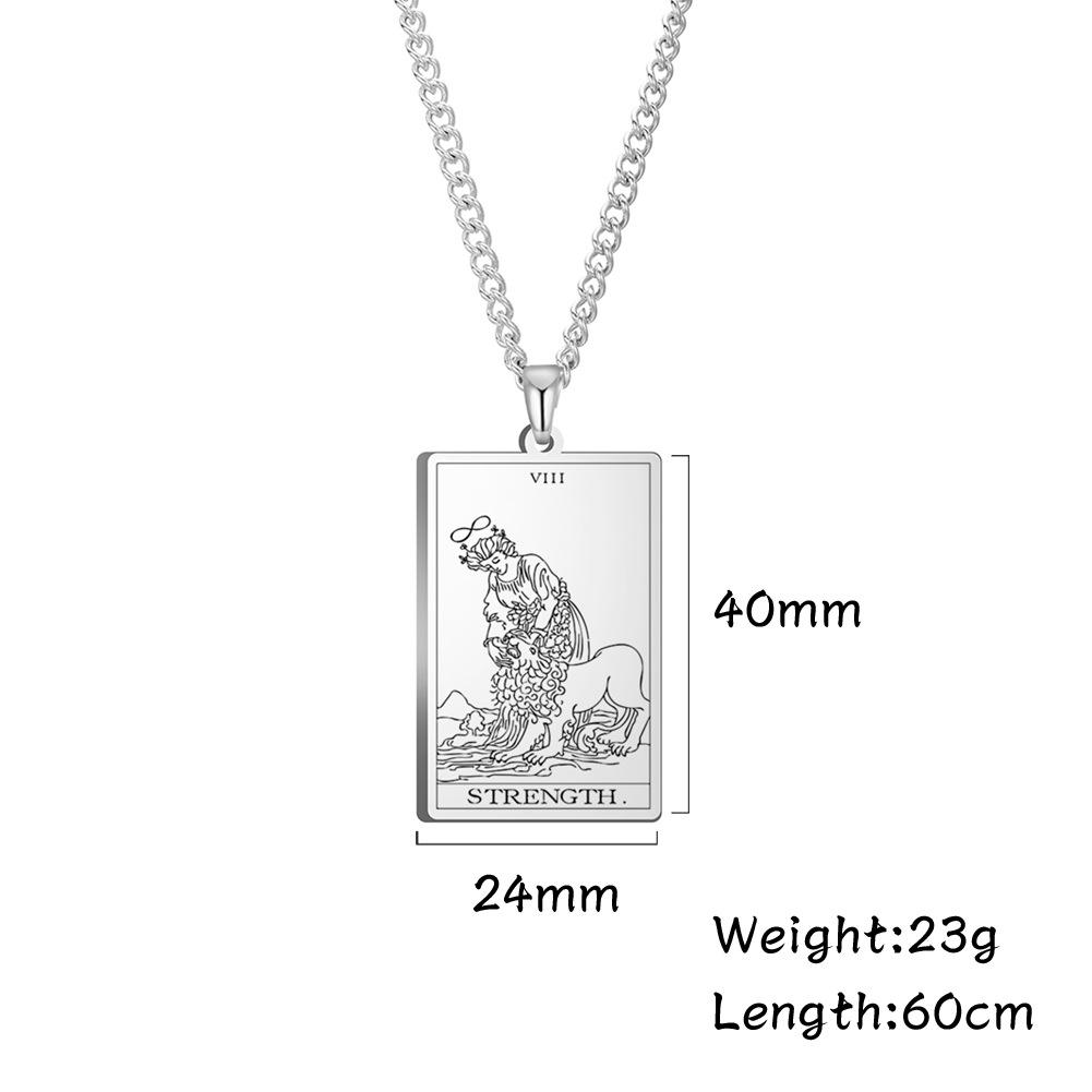 Titanium Steel Taro Brand Pendant Necklace For Men And Women, 22 Fashionable And Simple Square Shaped Jewelry Accessories