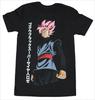 Dragon Ball Super T-Shirt Herren Goku Black Super Saiyan Rosé Anime Grafik Kurzarm Oversize Streetwear Lockerer Schnitt Anime T-Shirt