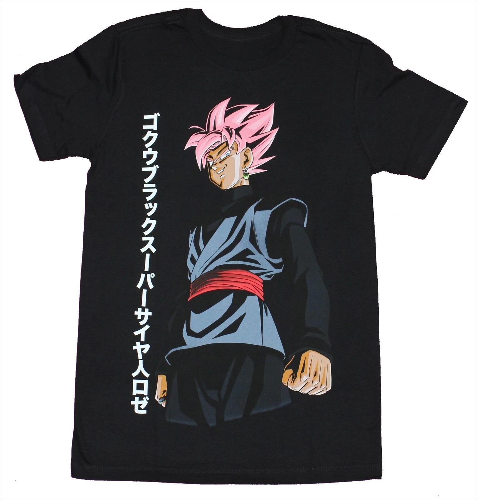 

Dragon Ball Super TShirt Men Goku Black Super Saiyan Rosé Anime Graphic Short Sleeve Oversized Streetwear Loose Fit Anime Tee S
