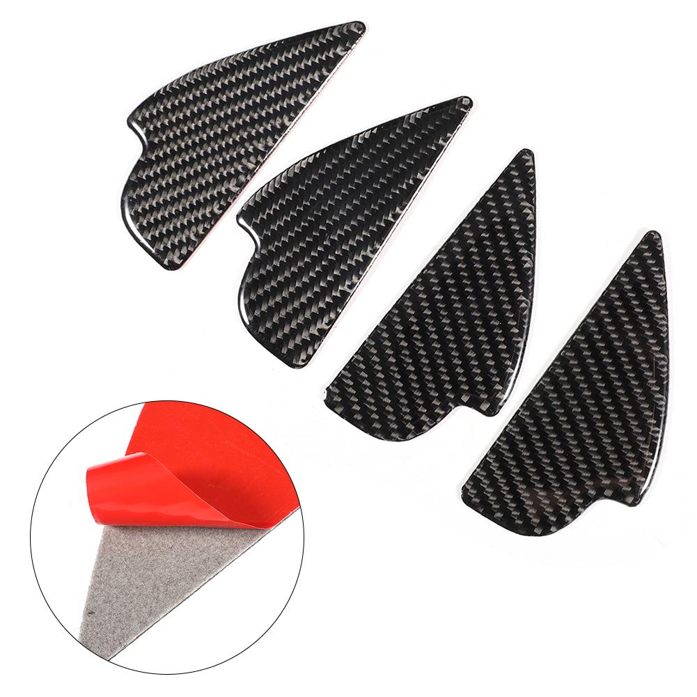 4pcs Carbon Fiber Interior Door Bowl Decor Cover Fits for MAZDA CX5 20132018 Left Hand Driving