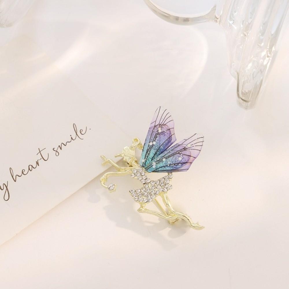 Metal Dancing Girl Brooch Light Luxury Butterfly Brooch Delicate Women's Brooch Clothes Decoration