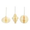 3pcs Hanging   Paper Ornaments 3 Different Shapes   Magnetic Hanging   Paper Xmas Tree Decorations