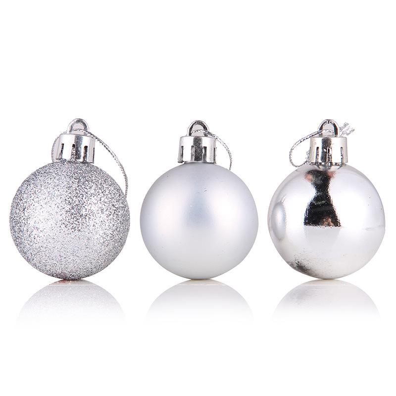 24Pcs/box Christmas Decoration Balls 4/6cm Christmas Tree Decoration Hanging Ornaments Family Gathering Christmas Decorations