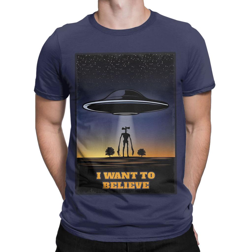 I Want To Believe Siren Head Costume Alien Ufo Novelty 100 Cotton Tshirt Siren Head Tops Tees For Unisex
