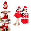 Kids Xmas Outfit Boys Girls Santa Claus Cosplay Costume Christmas Clothes