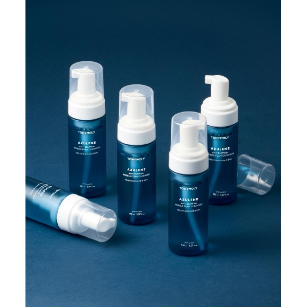 Tonymoly [2pack] Azulene Anti Blemish Bubble Foam Cleanser 150ml FREE