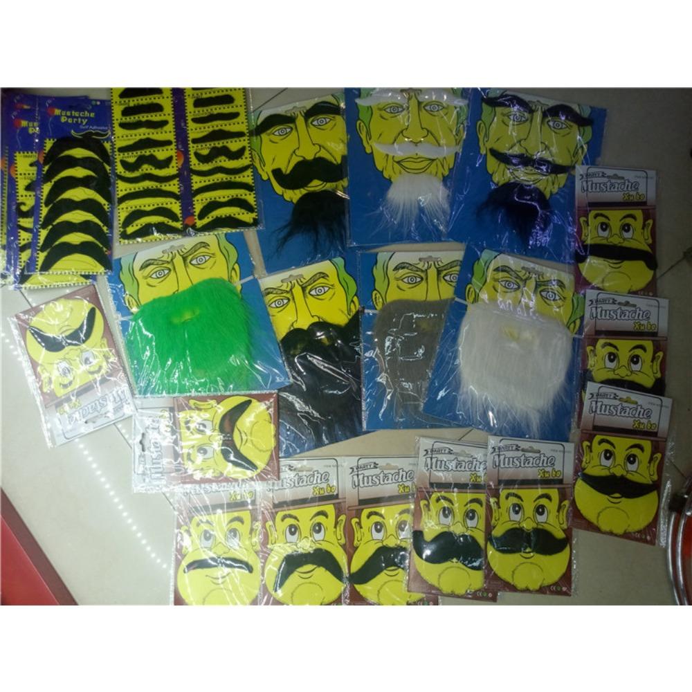 1PC Halloween Masquerade Fake Beard, Party Supplies Simulation Beard, Beard Mustache Twelve Cards