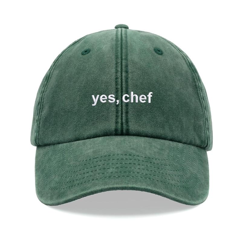 1 Stuk  Ja, Chef  Opdruk Baseballpet Vintage Gewassen Unisex Papa Hoed Laag Profiel Verstelbaar Vervaagd Zomer Vakantie Skiën Kok Barbecue Adjustable gray