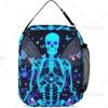 Skull Moth Butterfly Galaxy Flowers Skeleton Lunch Bag for Adults Work Outdoor Travel Picnic Insulated Thermal Snacks Organizer