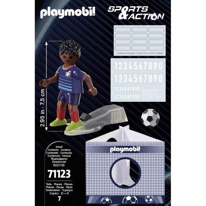 PLAYMOBIL - 71123 - Joueur de football Français - Sport & Action