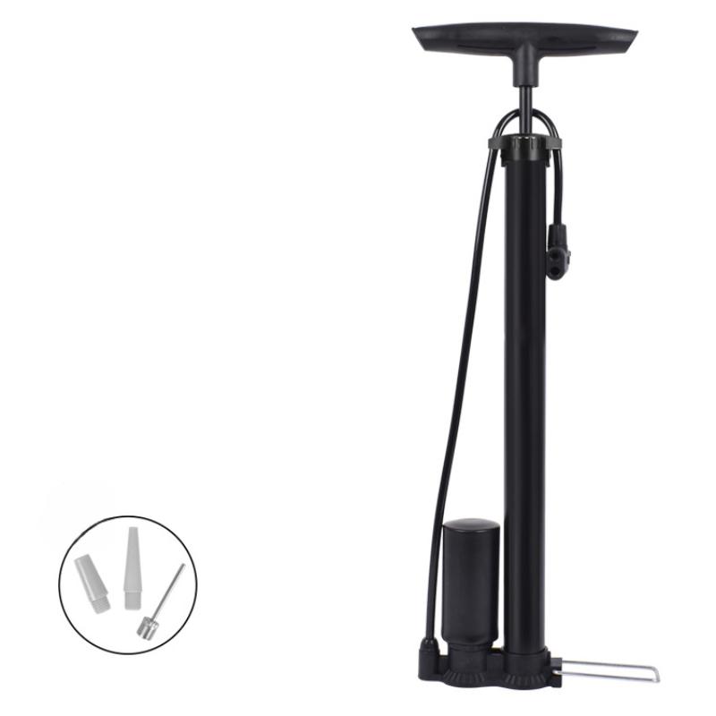 Bicycle Pump Portable, Ball Pump Inflator Bicycle Floor Pump With High Pressure Buffer The Easiest To Use Bicycle Pump Valve