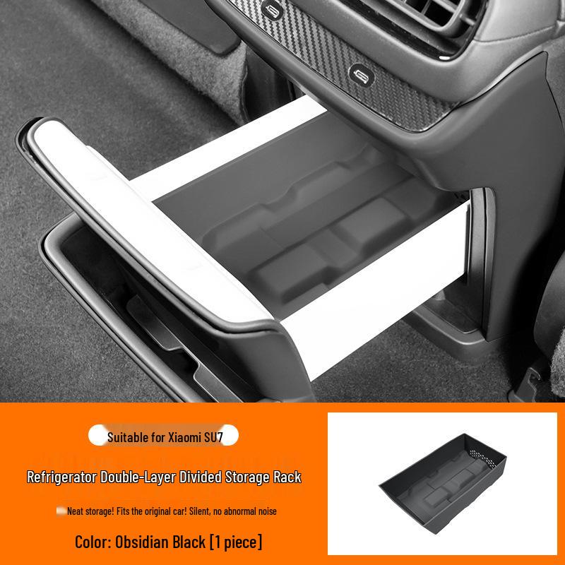 Xiaomi SU7 Rear Seat Fridge Drink Holder & Silicone Mat for Outdoor Camping