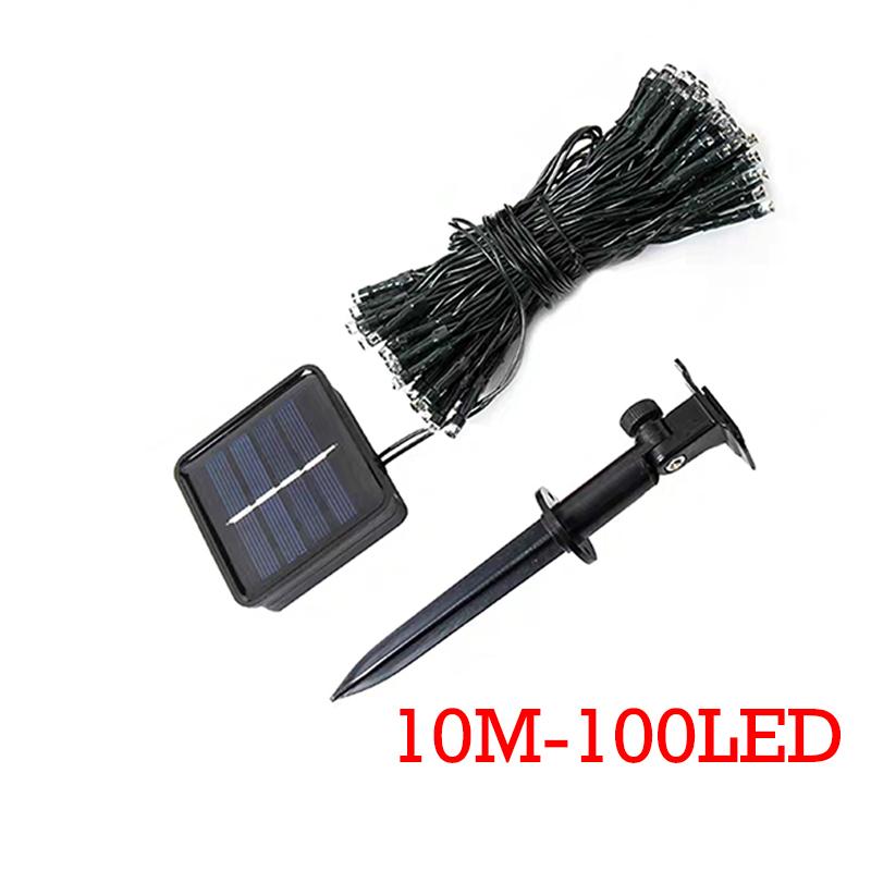 Lampă solară pentru grădină de 20 m în aer liber, pentru 8 moduri, lampă solară cu LED-uri, impermeabilă, decorare pentru grădină, petrecere de nuntă, brad de Crăciun acasă