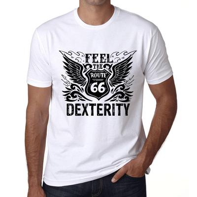 Herren Vintage T-Shirt Grafik T-Shirt Feel The Dexterity Weiß