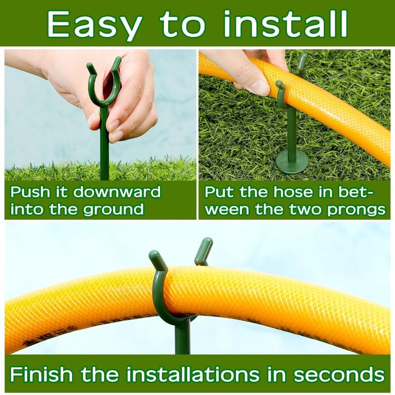 5Pcs Garden Hose Holder Guide Support Rack Double Hose Guide Stake For Yard Watering