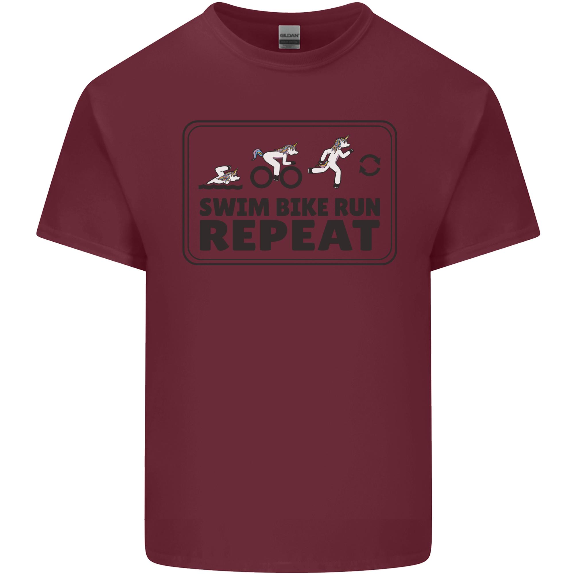 Unicorn Triathlon Running Swimming Cycling Unisexs Light Cotton TShirt S