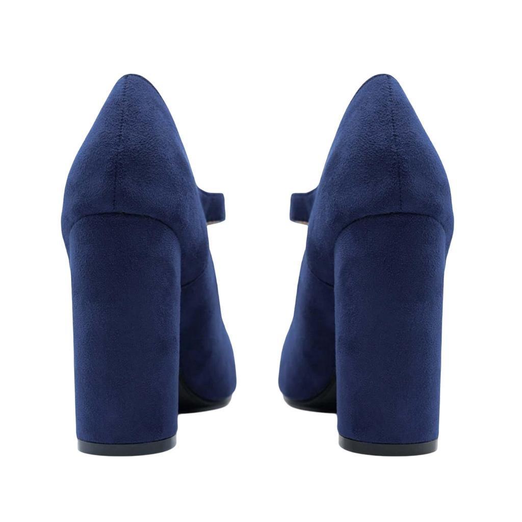 Where's That From Womens/Ladies High Block Heel Pumps