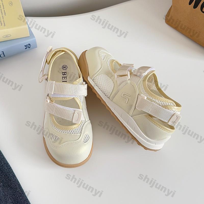 Fashion Women's White Sneakers 2025 Summer New Mesh Breathable Fashion Non Slip Sandals Luxury Lightweight Comfortable Casual Flat Shoes
