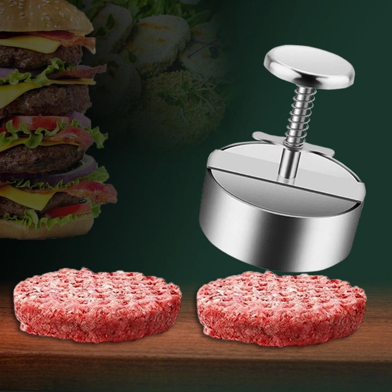 304 roostevaba teras hamburgeriliha press burgeripihvi valmistaja vorm käsitsi kook veiseliha sealiha riisipress valmistusvormid grilliliha tööriist