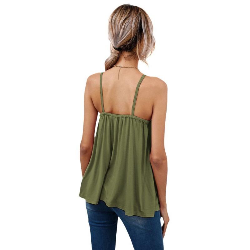 Sexy Vest T-shirtV-neckSleeveless, Backless, Halter Top Versatile Top