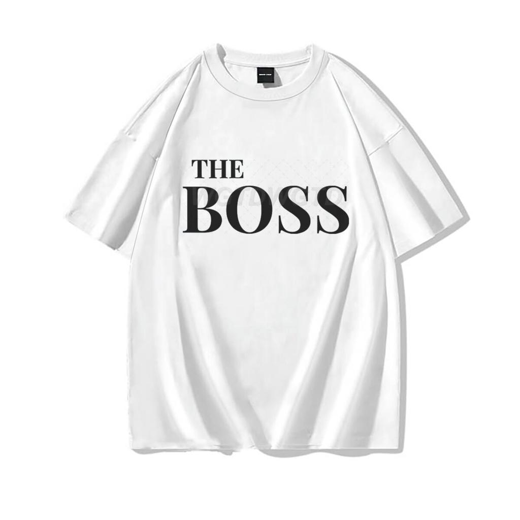 The Boss  The Real Boss Matching Tshirts Couples Matching Outfits Gifts Funny Letter Print Valentines Day Unisex Women Clothing