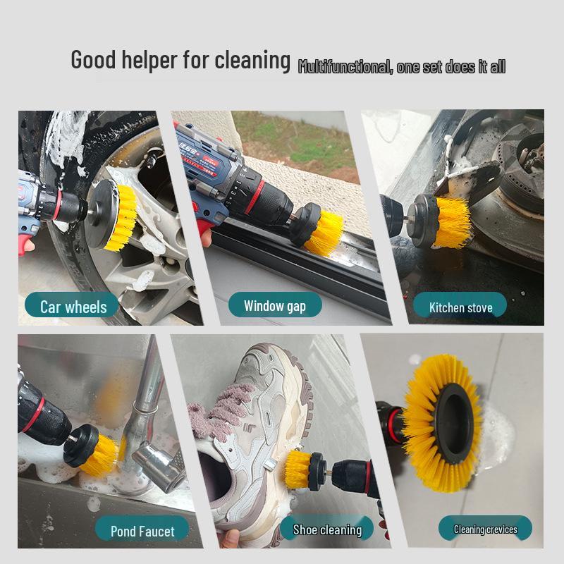 Electric Drill Brush Set for Floor, Car & Home Cleaning