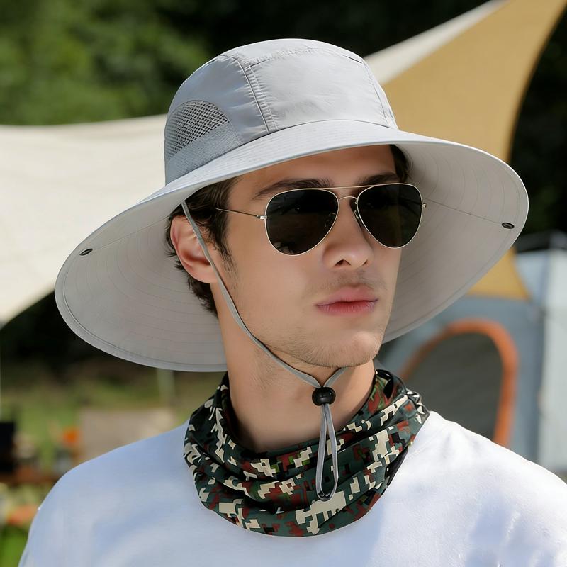 Summer Wide Brim Bucket Hat Summer UV Sun Protection Fishing Cap with Neck Flaw Sunshade Outdoor Hiking Camping Travel Hat