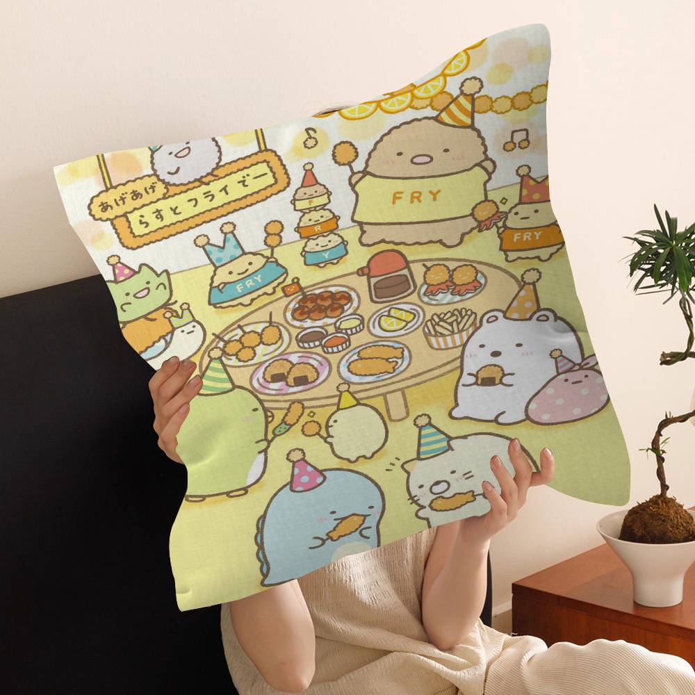 Japan Anime Sumikko Gurashi Personalized Picture Text Home Decorative Pillows Household Gifts 45x45cm