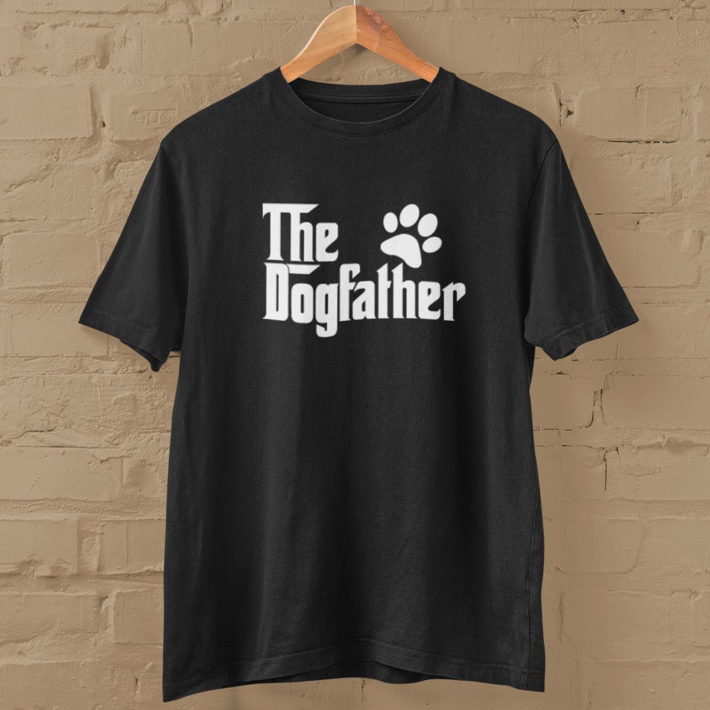 Unisex Shirt Cotton Oversize Large Size THE DOGFATHER T-SHIRT (Godfather Pets Pet Family Cat Bird Animal Cockapoo Staff)