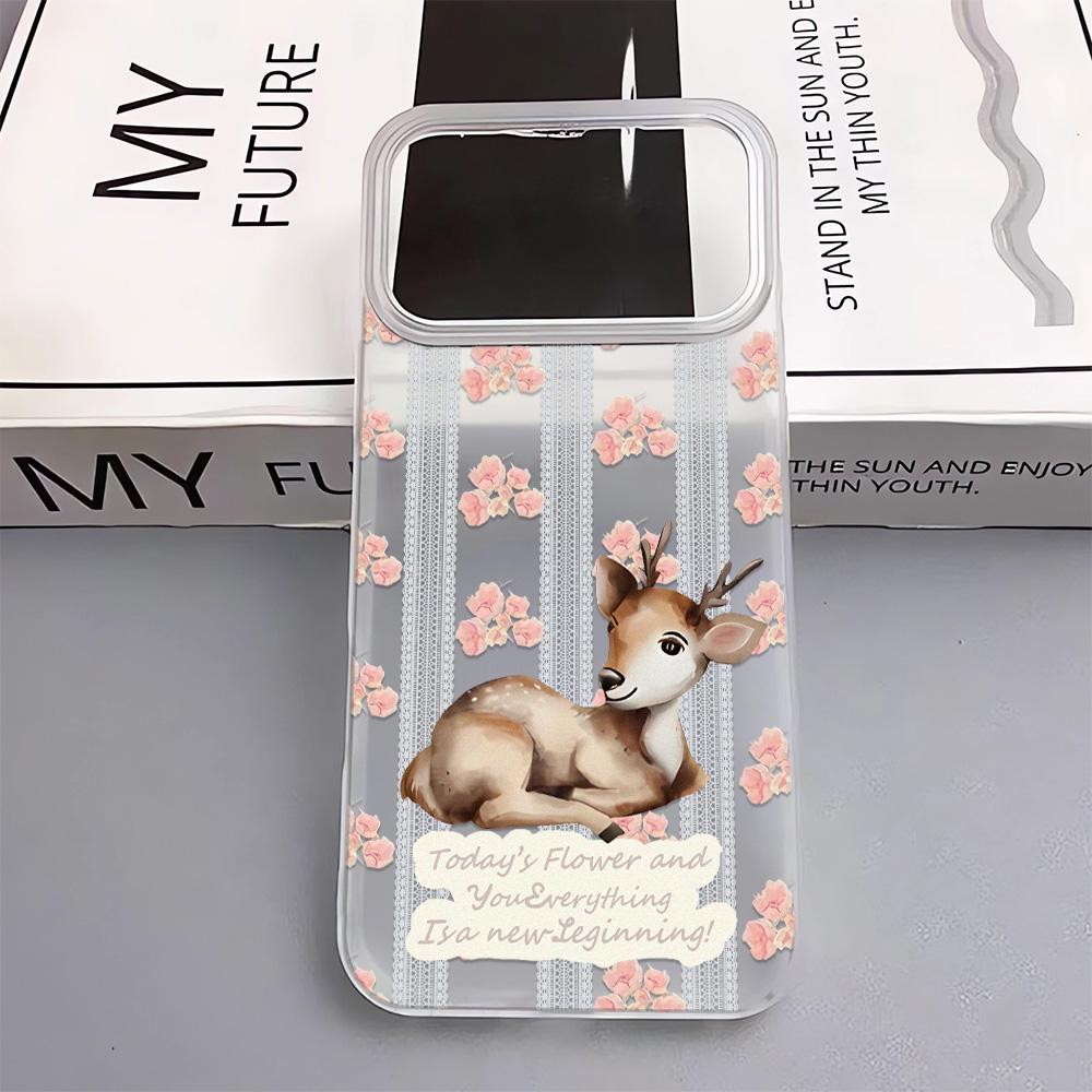 

Striped Petal Pattern Of Deer Phone Case For IPhone 17 Pro Max 17Air 11 13 12 14 15 16 Plus Soft Clear Fashion 15Pro Cover Case iphone 11 Pro